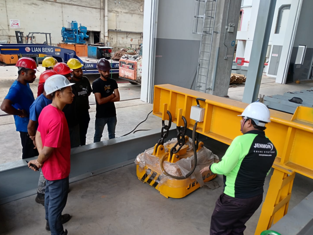 Crane training session taking place