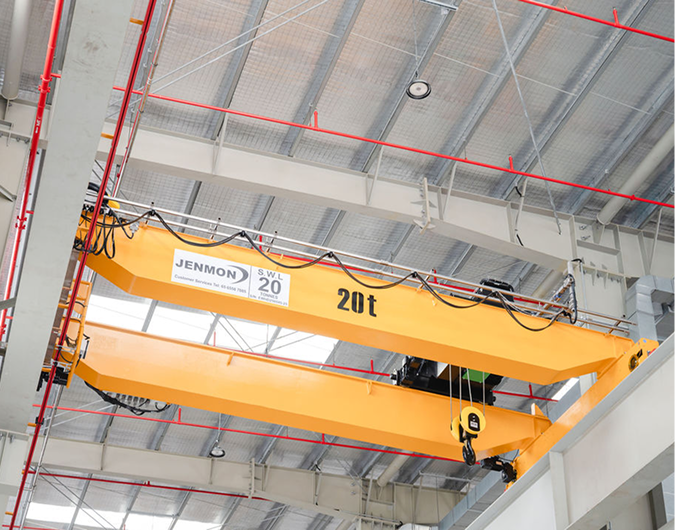 20-tonne Jenmon overhead crane inside a warehouse facility