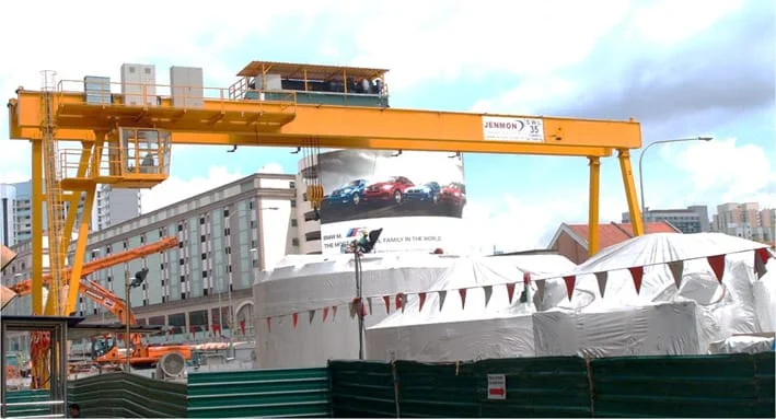 Jenmon engineered crane installed for deep tunnel construction works